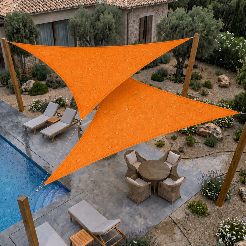 Toile d'ombrage triangulaire imperméable personnalisable ColorTree - durable et résistante aux rayons UV, 6 pi x 6 pi x 6 pi