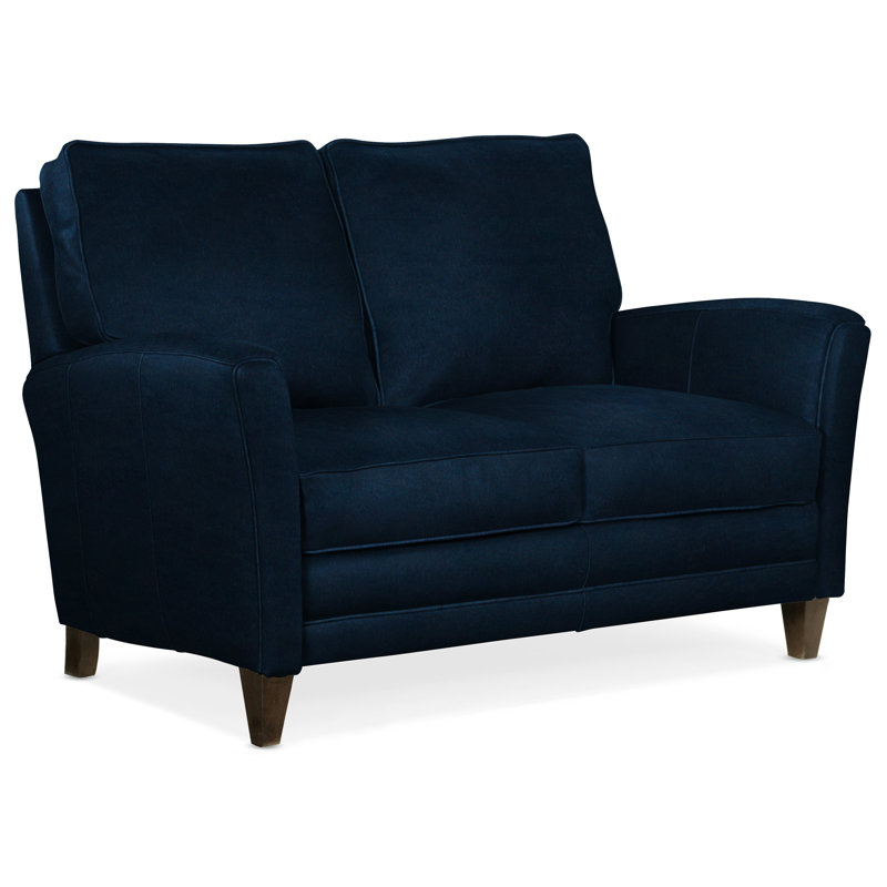 Zion Loveseat, Cobblestone, Anilina Hunter Genuine Leather