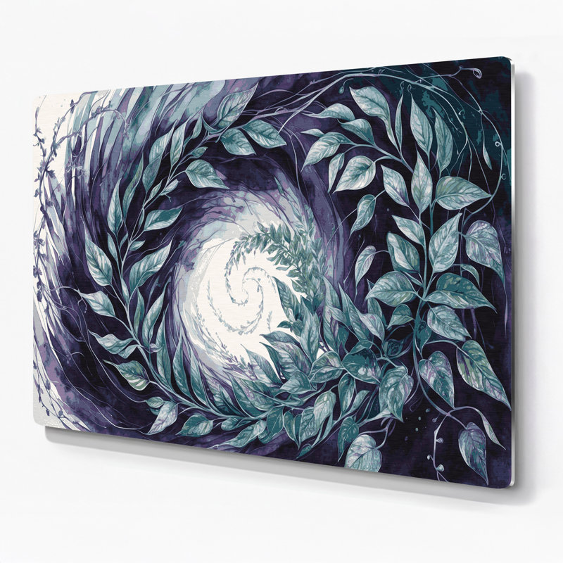 Art mural en métal Botanical Tradescantia, H 11 po x l 14 po
