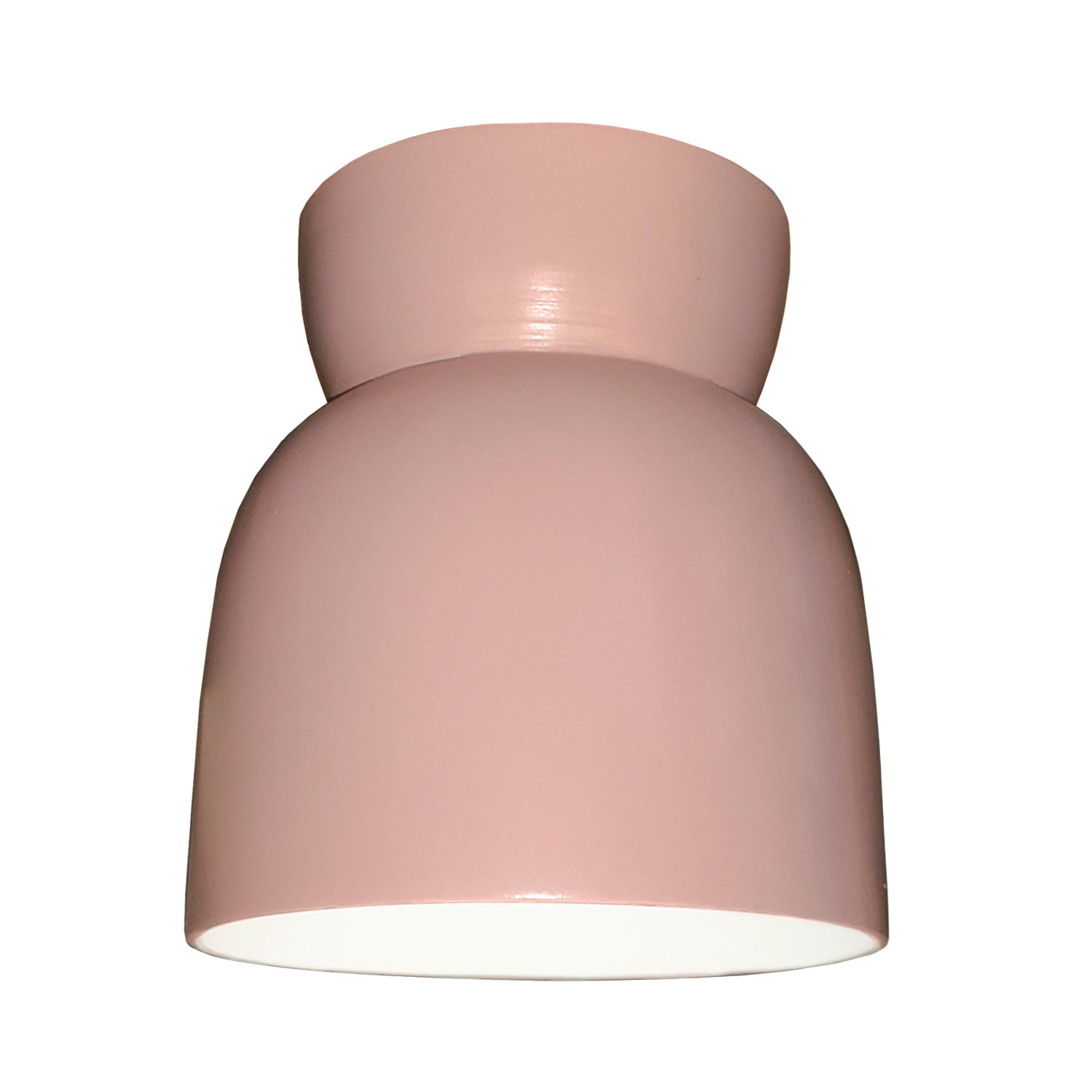 Logan 8" Single Light Flush Mount, Rose Pink, Incandescent (Not Included)