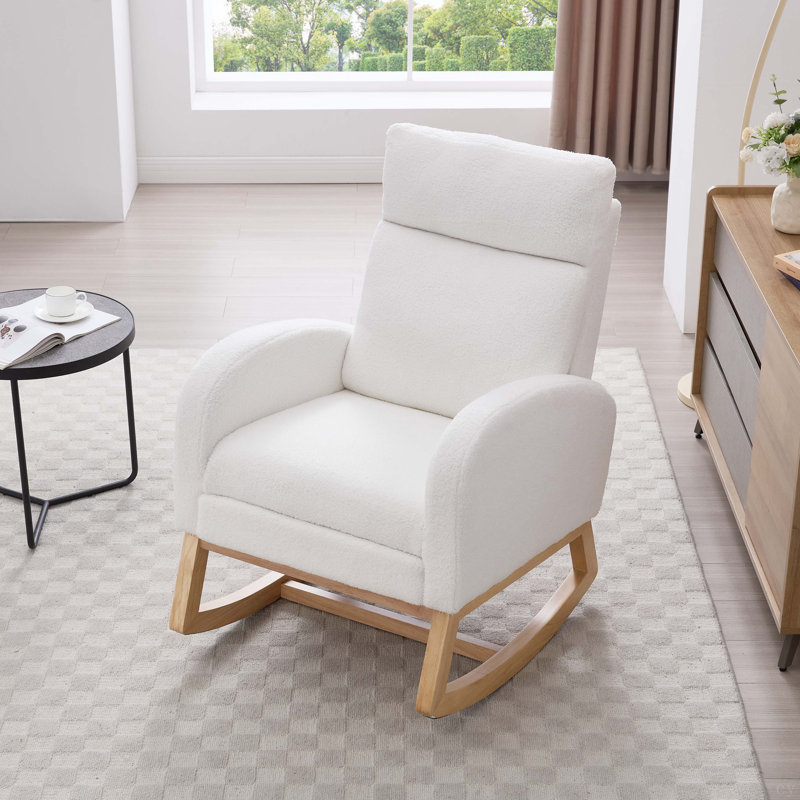 Chaise berçante Teddy, Blanc