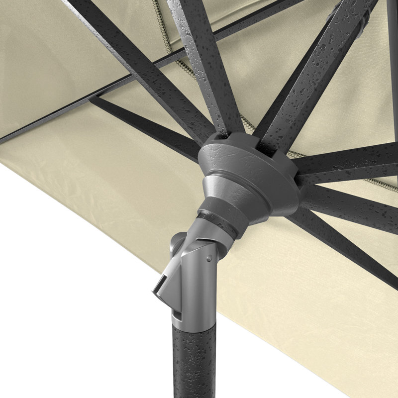 Sunbrella - Parasol de patio gris 11 pi, Crème Sunbrella®