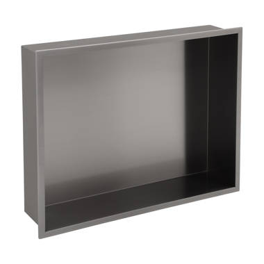 AKDY 16-in x 12-in Matte Black Stainless Rectangular Shower Niche in the Shower  Shelves & Accessories department at