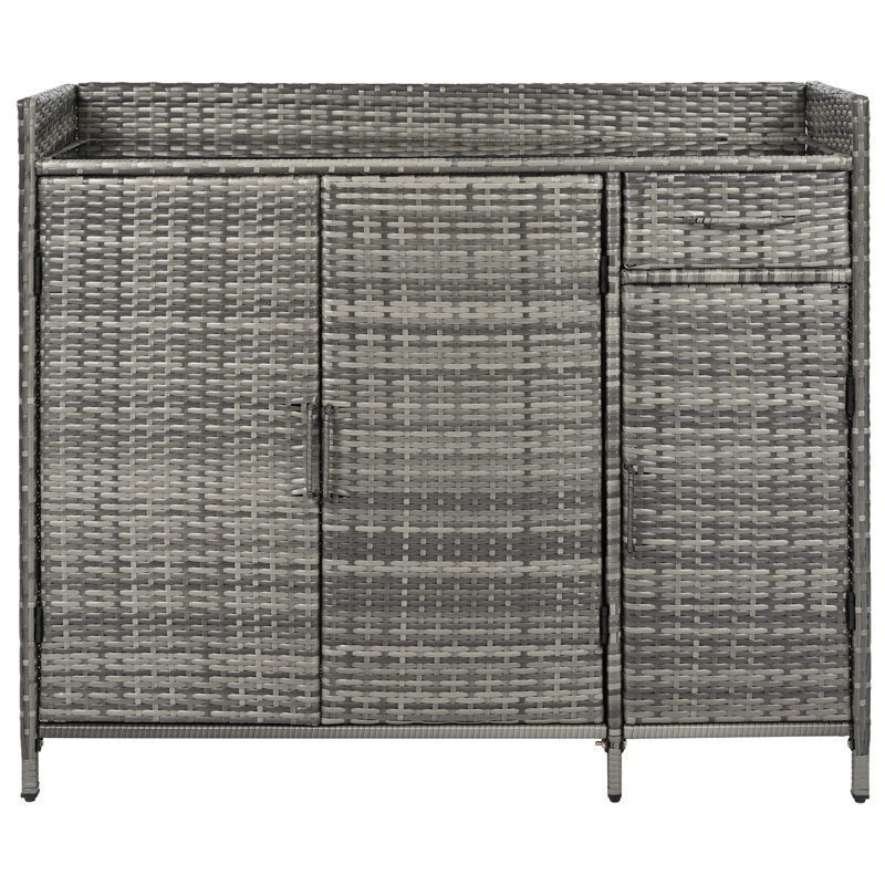47.5'' W Water Resistant Cabinet Deck Box, Grey
