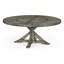 Casually Country Round Walnut Wood Dining Table-23515267-39862080