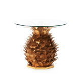 Pineapple Glass End Table