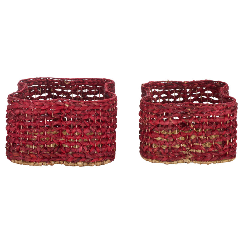 Ensemble de 2 paniers en osier 2 pièces, Rouge