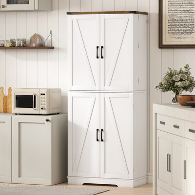 Armoire de rangement 72 po, blanc
