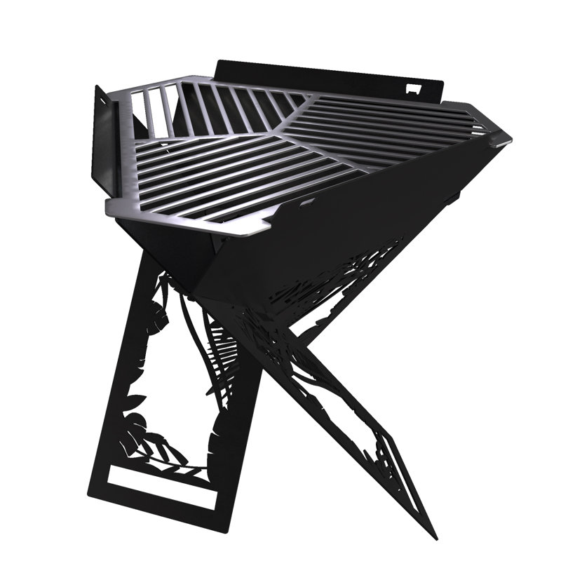 Stainless Steel Smokeless Fire Pit, Matt Black