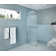Maven 32 in. x 86.75 in. Fully Frameless Arched Fluted Single Fixed Shower Panel