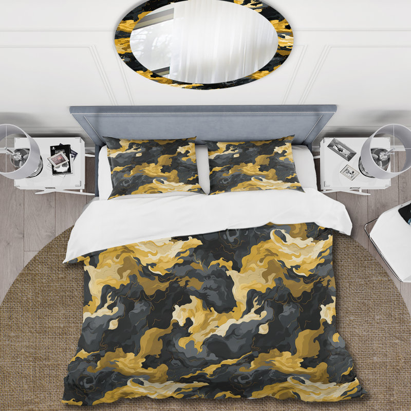 Ensemble de housse de couette camouflage Gilded Concealment - microfibre de polyester