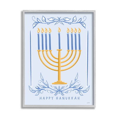 «Happy Hanukkah Botanical Menorah» at-173