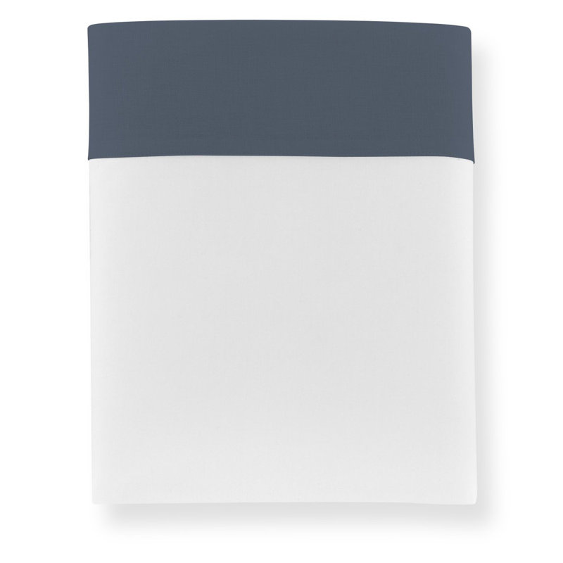 Mandalay Cuff 200 Thread Count 100% Cotton Flat Sheet, Pearl, Twin Flat Sheet