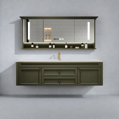 Armoire de salle de bain moderne américaine à simple cuve