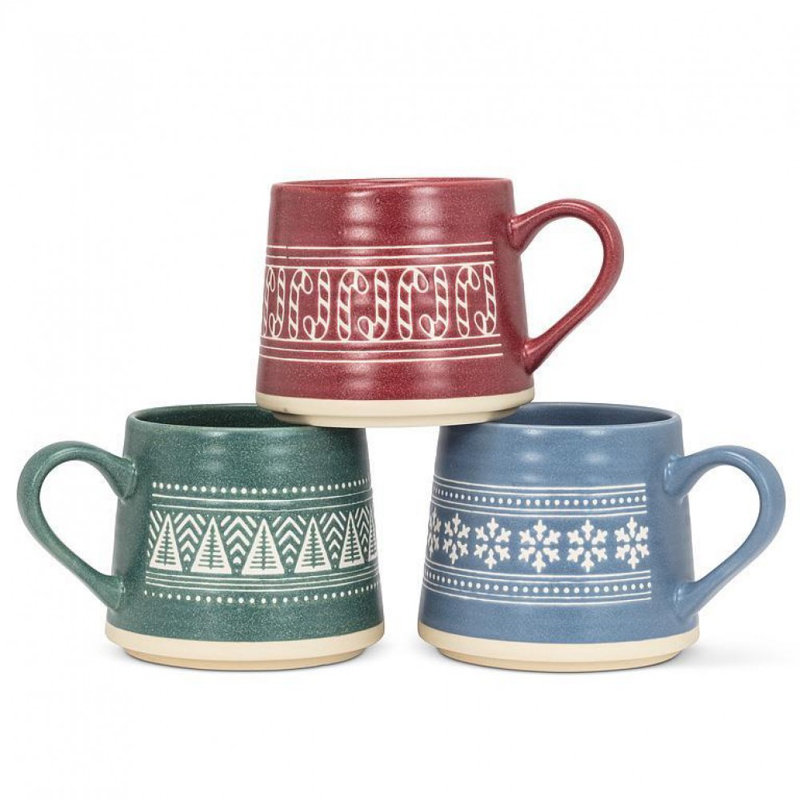 Tasse à large base avec arbres