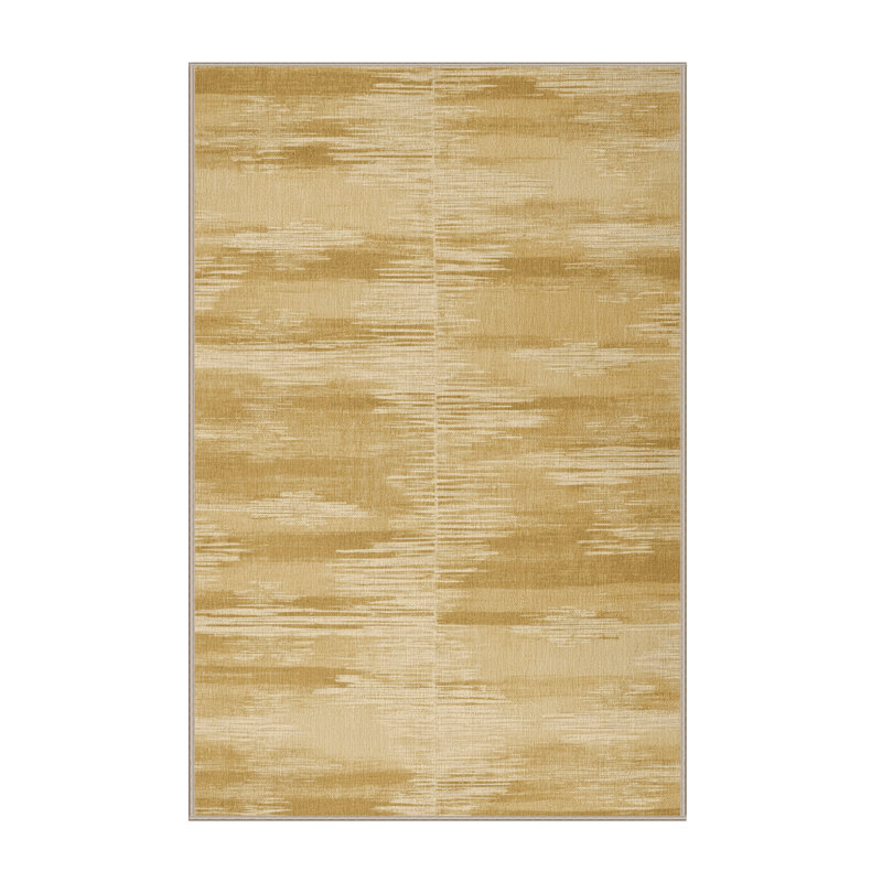 Machine Washable Abstract Beige Area Rug, Rectangle 2' x 3'