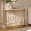 Console en faux marbre, table d'entrée en demi-lune de 109 cm