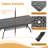 6-Person Rectangular Cast Aluminum Patio Dining Set with 2 Swivel Chairs & Cushions & Umbrella Hole