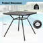 Square Metal Outdoor Bistro Table With Umbrella Hole , 80cm cm W 80cm cm D