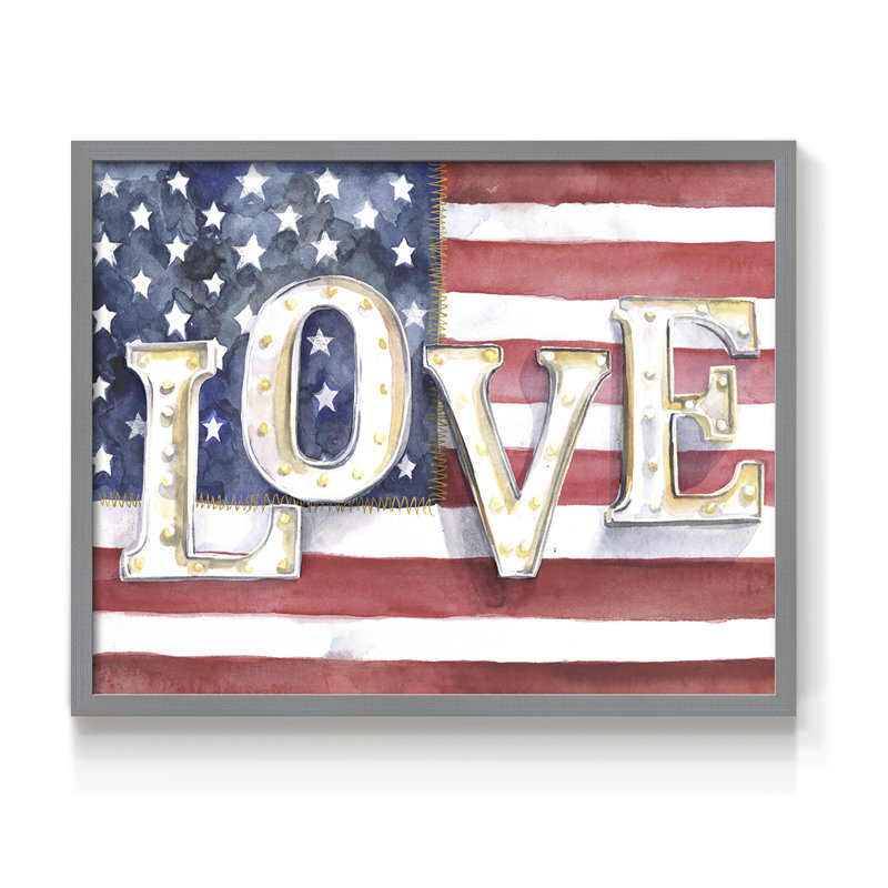 National Anthem Collection A -Framed Print - Restickable, H 8 po x l 10 po, Gris