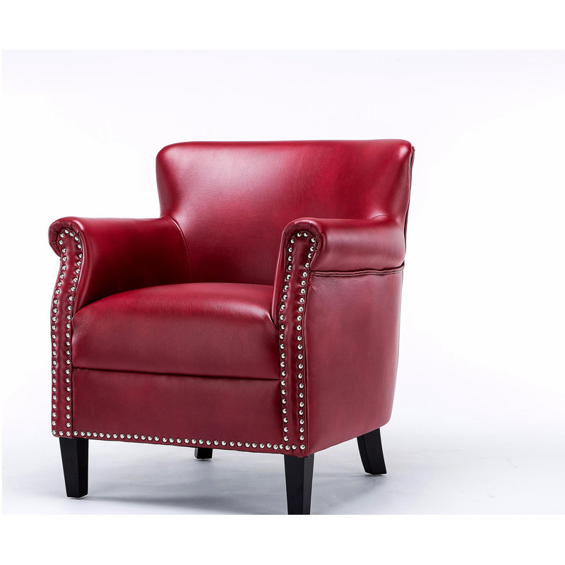 Fauteuil club rouge Hadley
