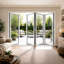Porte pliante blanche l 144 po x H 80 po pliante en aluminium pliable (3 + 1)-131640030-131640027