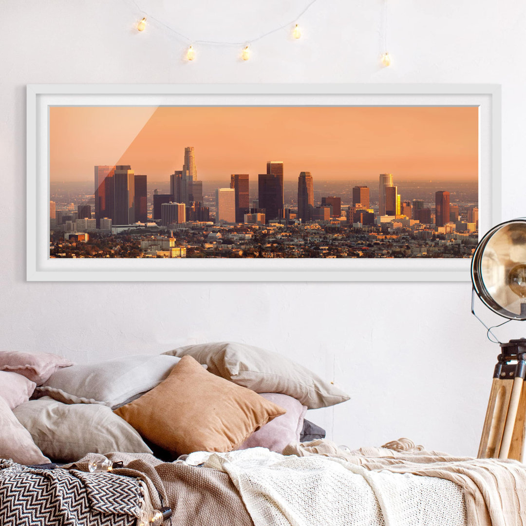 Gerahmter Grafikdruck Skyline of Los Angeles