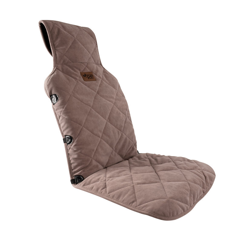 Protecteur de siège matelassé en microfibre, Brun