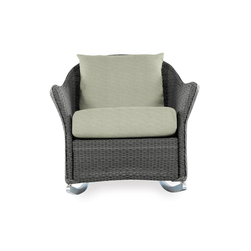 Weekend Retreat Outdoor Rocker Chair, Bamboo Bay Sky, Mink