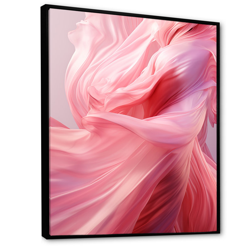 Rose radieux, crépuscule rêveur III, Cadre flottant noir, H 40 po x l 30 po x P 1,5 po