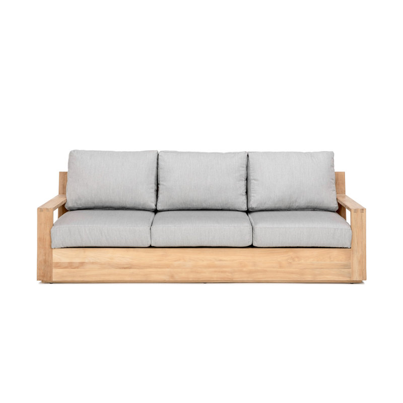Caldas Outdoor 3 - Seat Patio Sofa, Silver