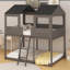 Lit superposé double au-dessus d'un lit double Aleeah Kids-2117073826