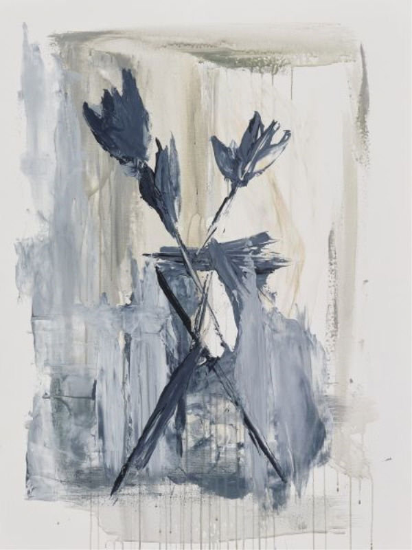 «Tulle» par Mia Malcolm Studio - Peinture, Extérieur, H 32 po x l 24 po x 1,5 po