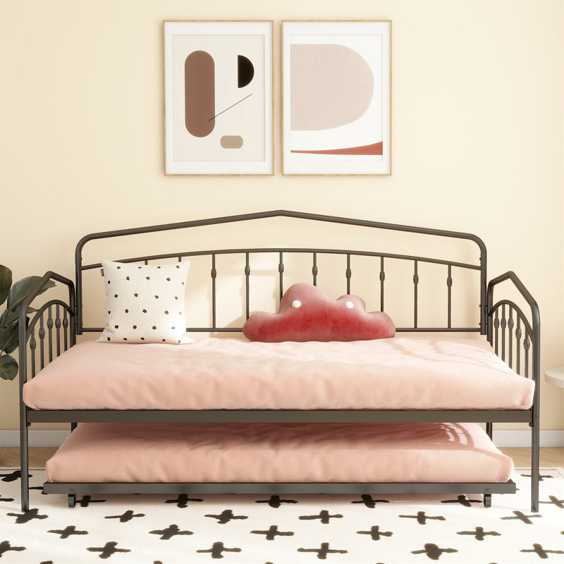 Fox Twin Daybed With Twin Trundle, Black