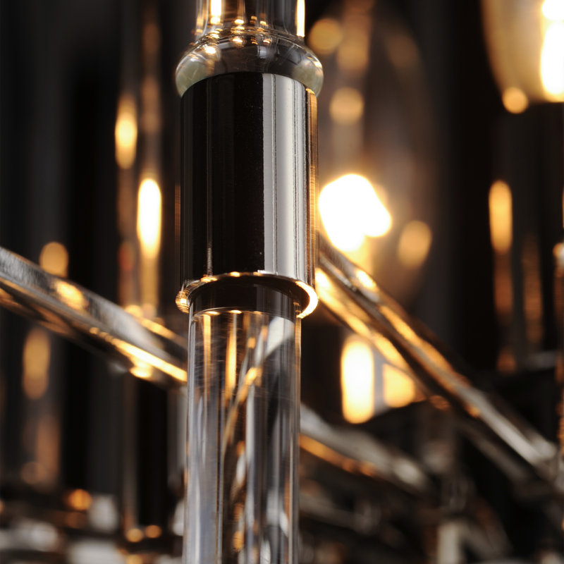 8 Light Dimmable Sputnik Chandelier, Polished Nickel