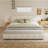 Curved Headboard Style Upholstered King Platform Bed, No Box Spring Required, Solid Construction, Beige Finish Boucle Upholstery