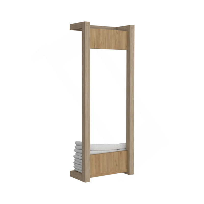 Porte-serviettes mural avec tablette et barre de suspension Arlington