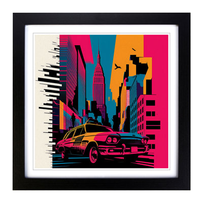 City Of New York Pop - Framed Print