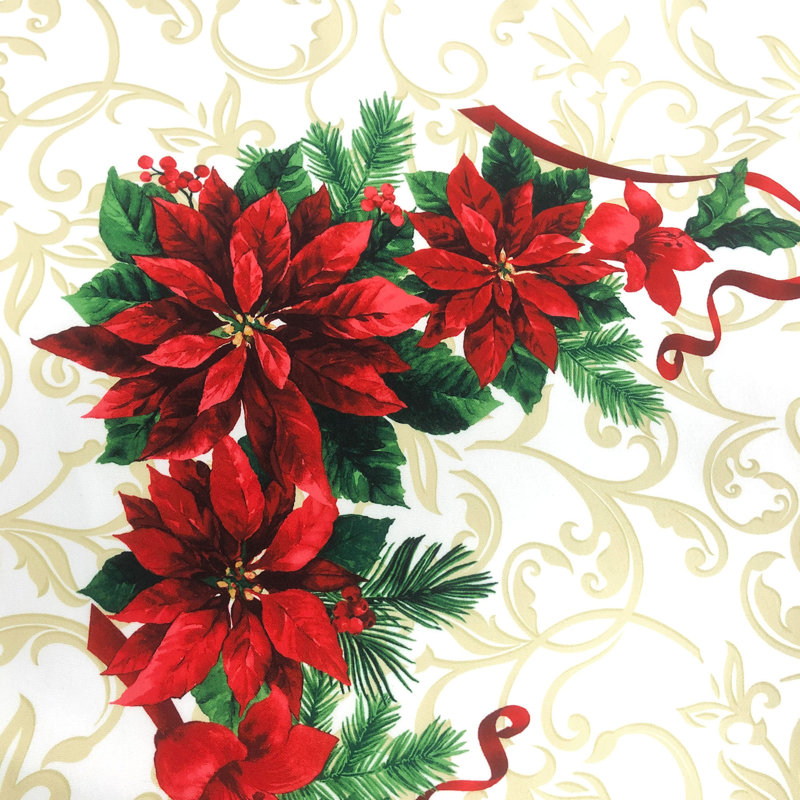 Ardos Floral Christmas Tablecloth, 50" Square