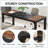 Large Rustic Brown & Black Modern Office Computer Workstation