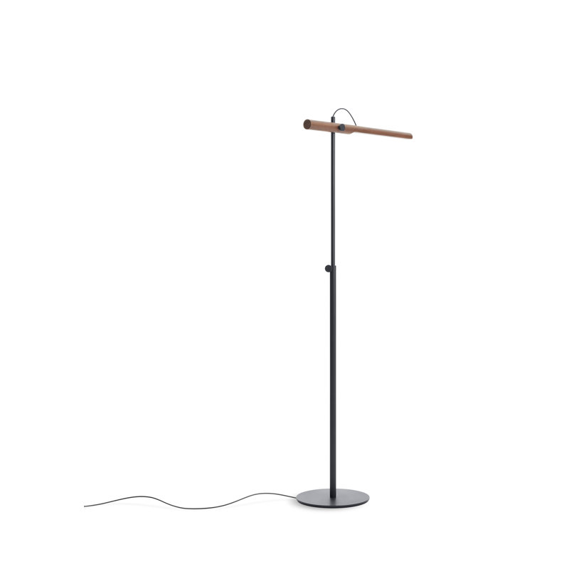 Type A LED Arched Floor Lamp, Walnut, Oblivion
