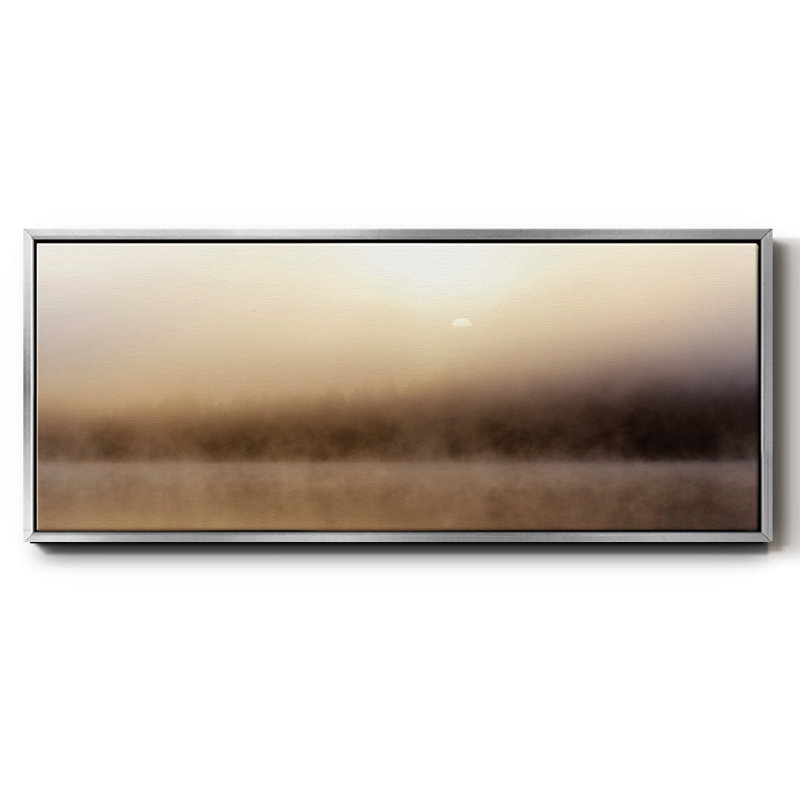 Break of Dawn - toile encadrée, H 20 po x l 50 po x P 1,5 po, Argent