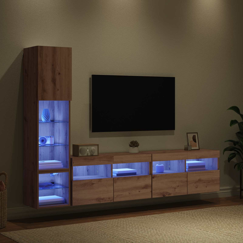 Unfinished Entertainment Centre for TVs up to 65", Artisan Oak