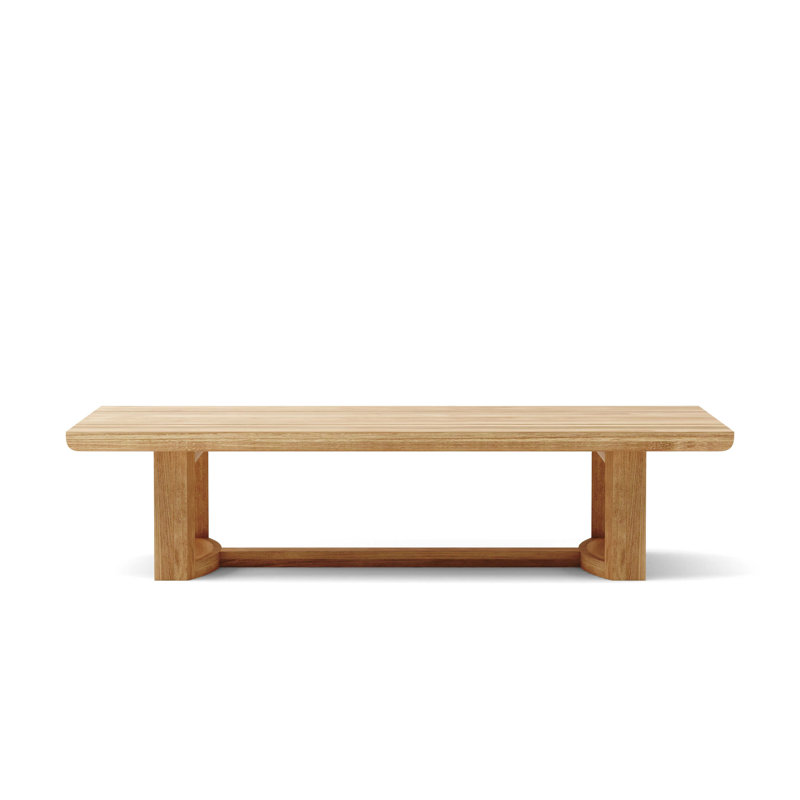 Junus Outdoor 5 - Piece Teak Conversation Set, Canvas Beige