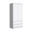 Armoire 2 tiroirs, porte double, tringle-1137457275