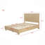 Lit plateforme en bois avec tête de lit à panneaux cannelés - Design minimaliste-1895342083