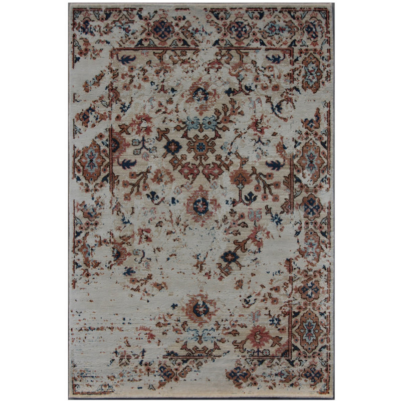 Ajayden Floral Hand Woven 121cm X 184cm Area Rug