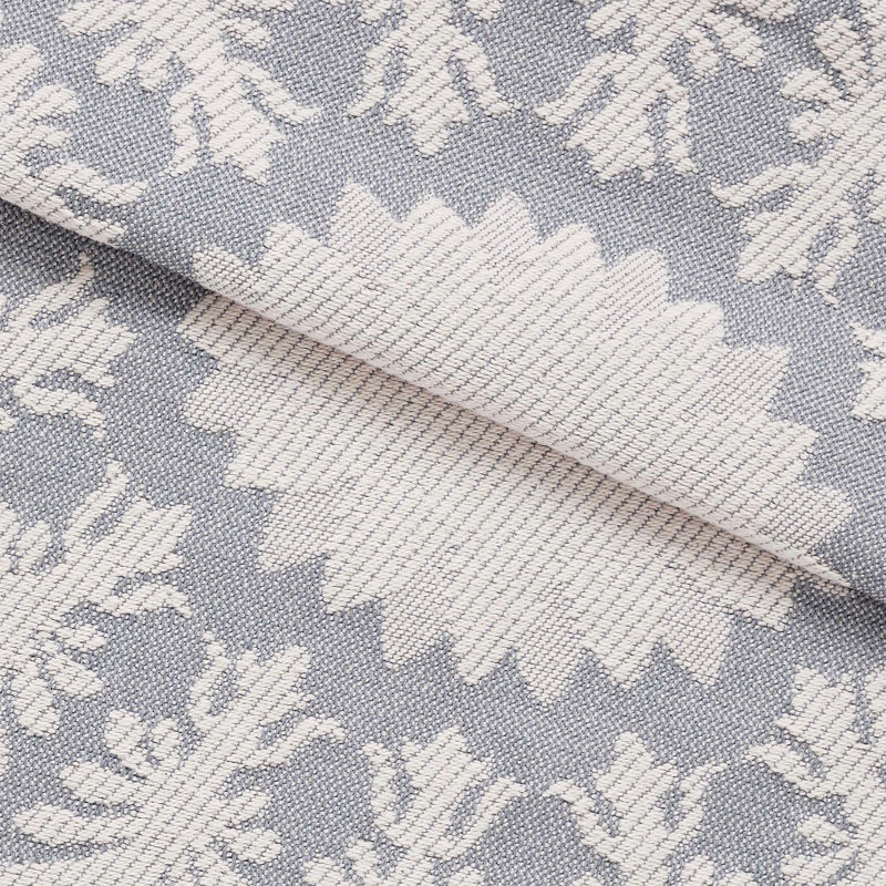 Alistair Lightweight Cotton Blend Jacquard Traditional Medallion Bedspread Set, Slate Blue