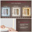 110Cm Desktop Grey Dressing Table 3 Colorful Light Makeup Vanity Table With Stool-693460686