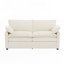 Canapé moderne Oyalowo avec coussin double couche, poches de rangement latérales, fausse fourrure-125454739